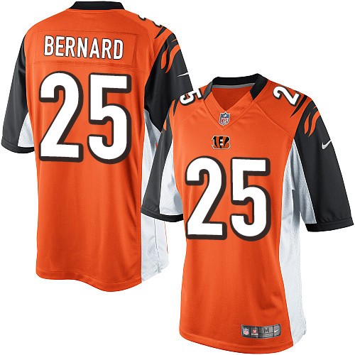 Men's Limited Giovani Bernard Nike Jersey Orange Alternate - #25 NFL Cincinnati Bengals